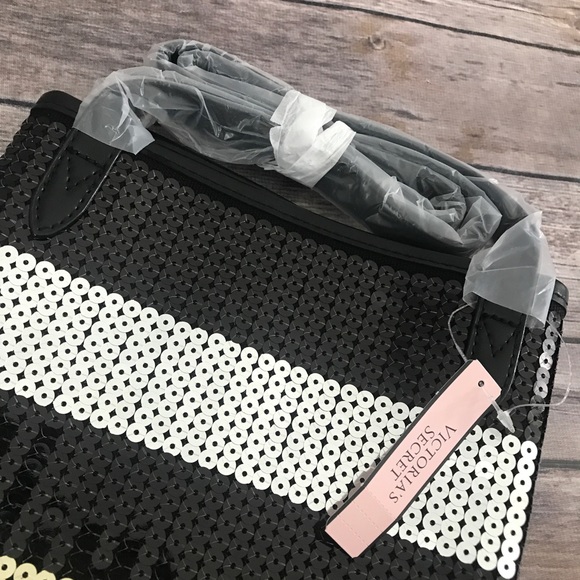 Victoria Secret Sequined Sparkle Tote Bag, NWT - Picture 4 of 8